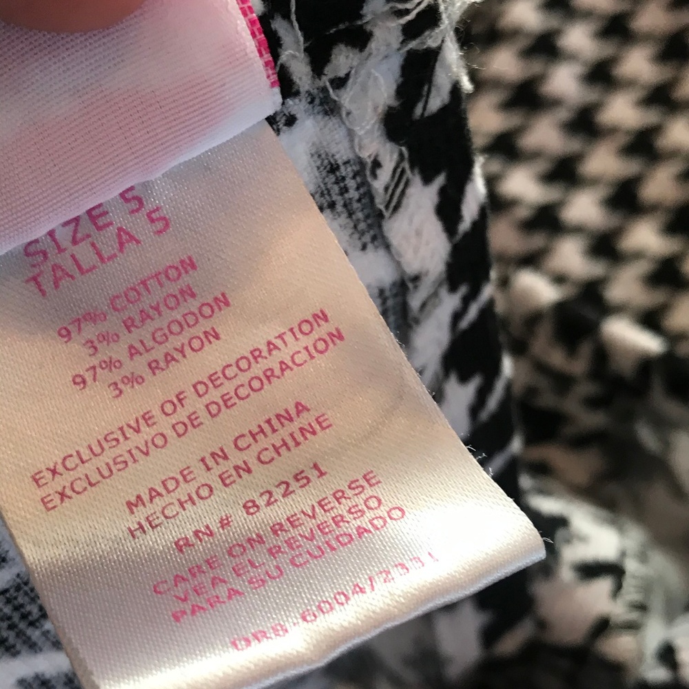 Jumper Dress Girl, Black and White, Red Size 5 - Picture 5 of 8